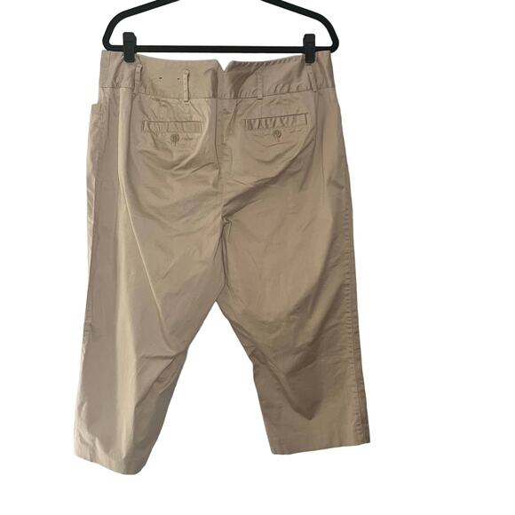 Lane Bryant Women's Plus Size 18 Tan Khaki cropped Chinos - Picture 2 of 5